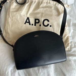APC Demi Lune Leather Crossbody Bag